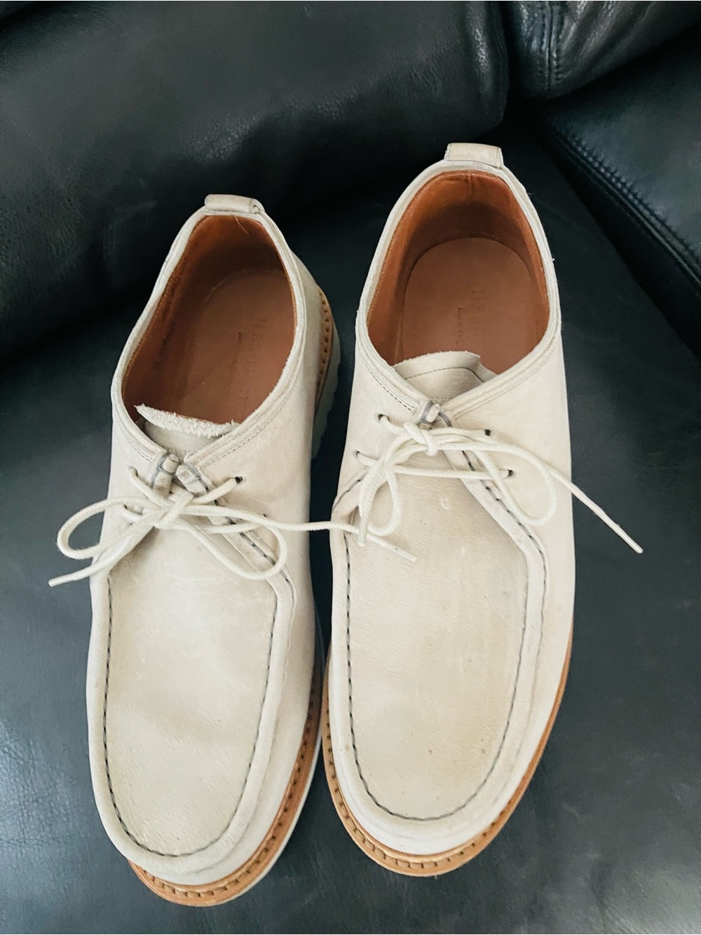 Heschung Pablo Easy Beige Suede Shoes Men’s 10.5 Made in France. Barneys